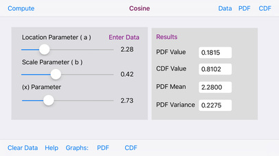 Cosine Distribution screenshot 2
