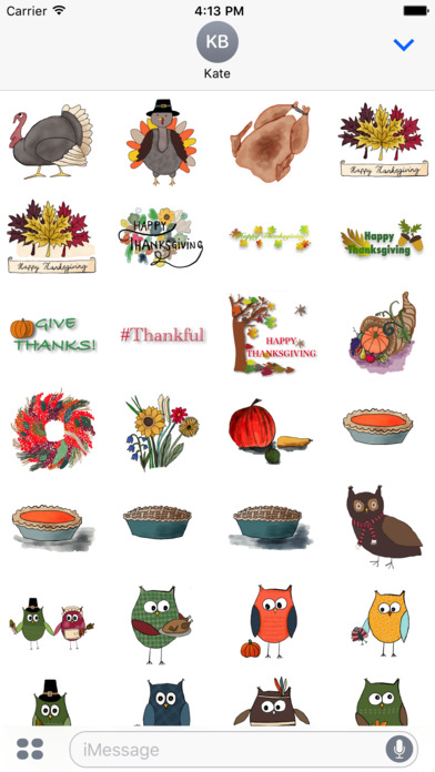 Thanksgiving Turkey Stickies 2016 screenshot 2
