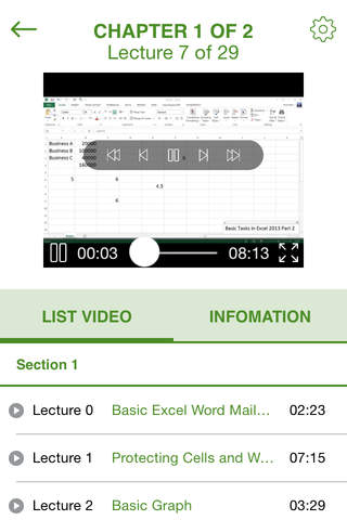 Video Training for Microsoft Excel 2013 screenshot 3