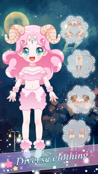 Constellation Dress - Makeup game for kids screenshot 2