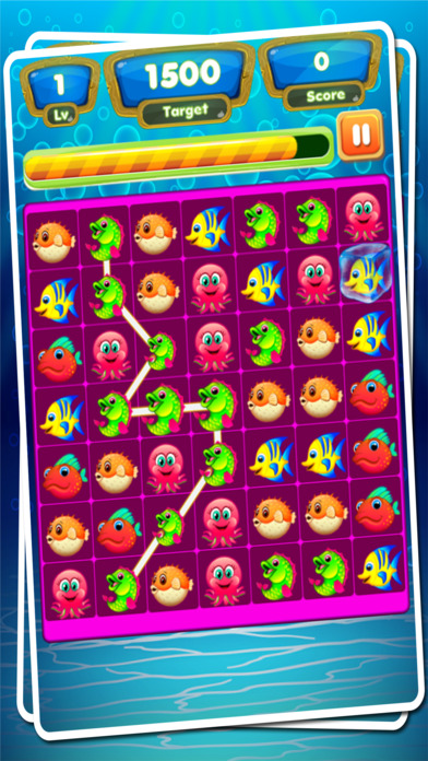 Ocean Fish Mania - Best Ocean Blast Match 3 Game screenshot 2