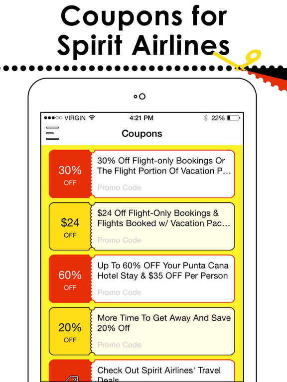 App Shopper Coupons for Spirit Airlines