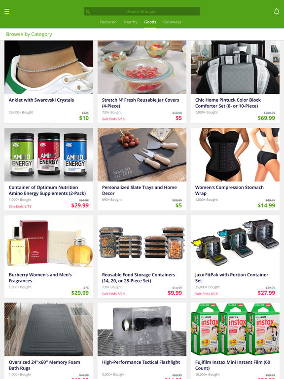 Screenshots of Groupon - Deal, Coupon & Discount Shopping App for iPad