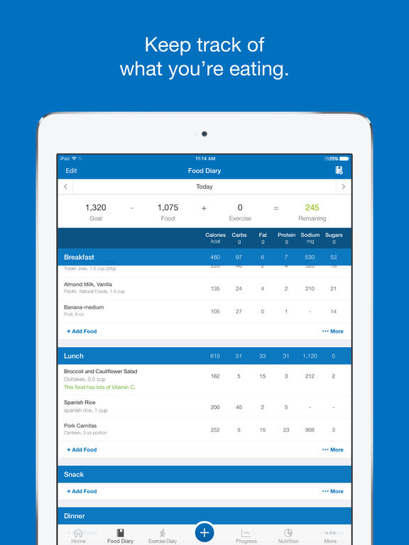 food tracker and calorie counter