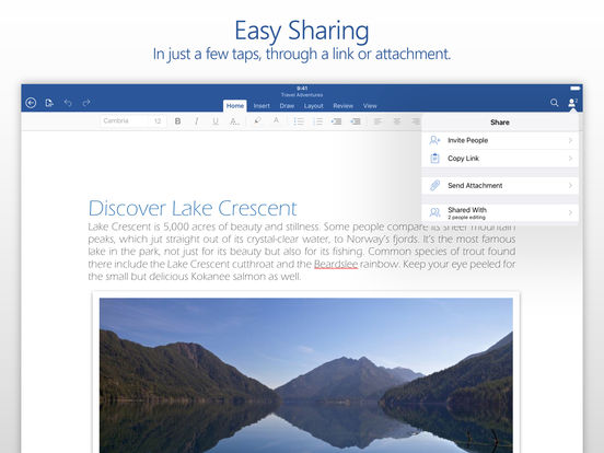 microsoft word for apple ipad 2