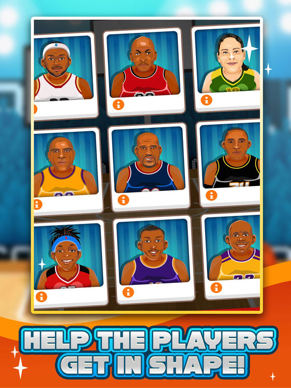 Screenshots of Basketball Fat to Fit Gym - real sports stars jump-ing & run shoot toss game for kids! for iPad