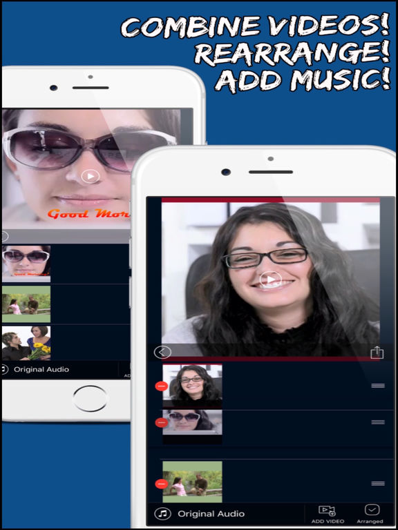 Screenshots of Video Editor Free - Combine Videos, Change Speed, Add Animated Text and Music! for iPad