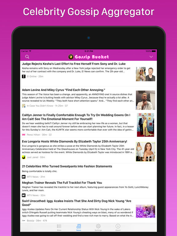 Gossip Bucket - Celebrity News, Celeb Fashion, Hollywood TV Rumors screenshot