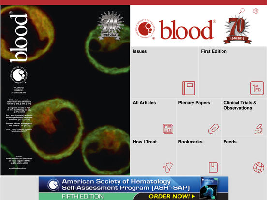 Blood, Journal Of The American Society Of Hematology On The App Store