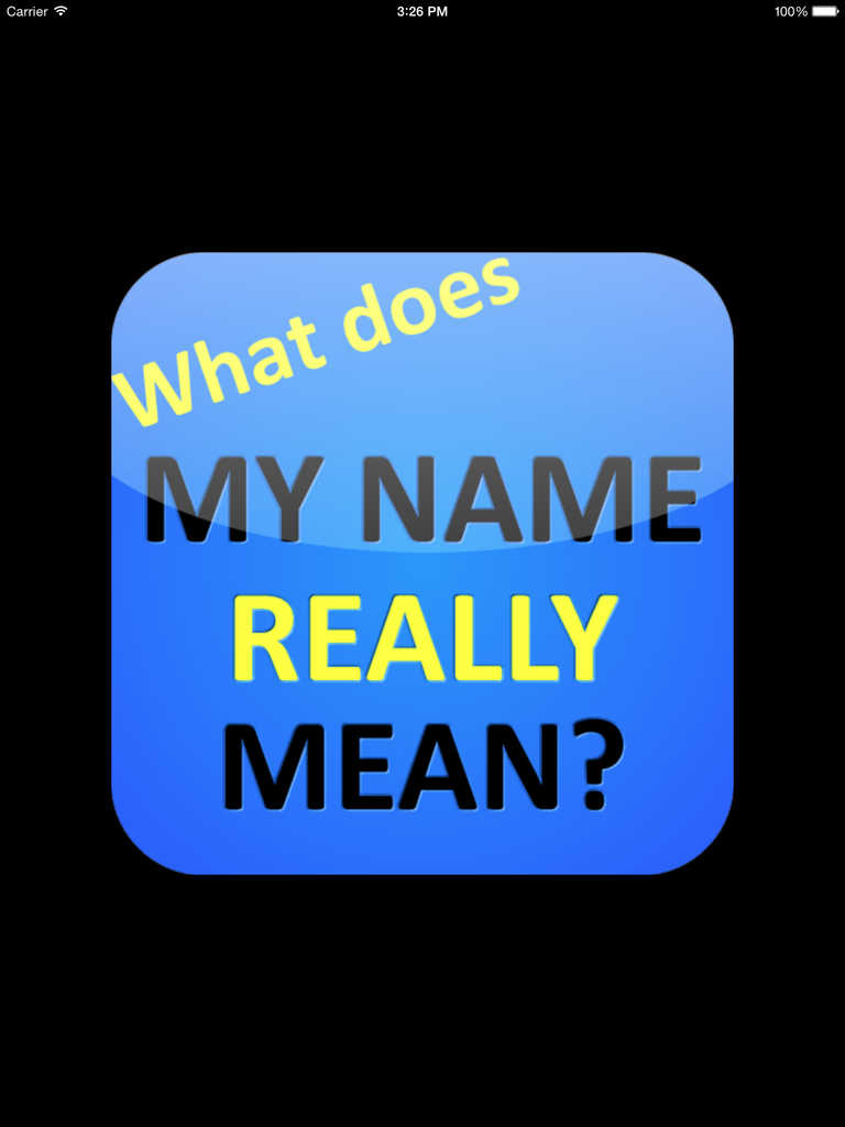 App Shopper What does MY NAME REALLY MEAN? (Utilities)