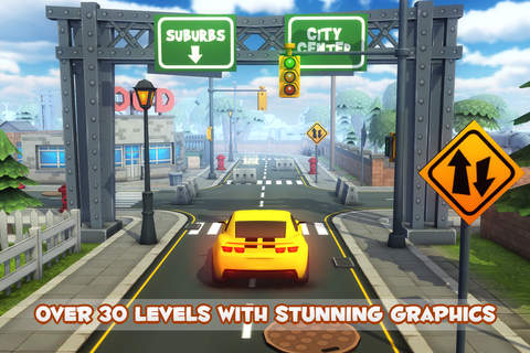 Cartoon Super Car Parking 3D Skills Simulator 2015 Free! screenshot 2