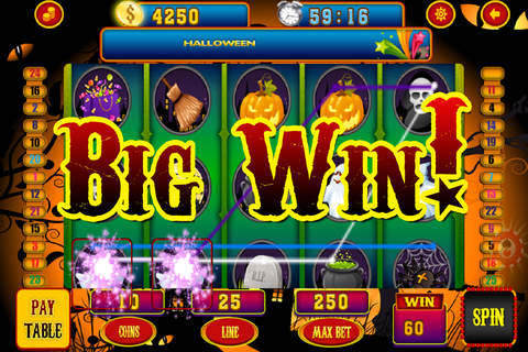Aah Trick or Treat Halloween Slots Casino - Play Lucky Coin Machine Games Free screenshot 2