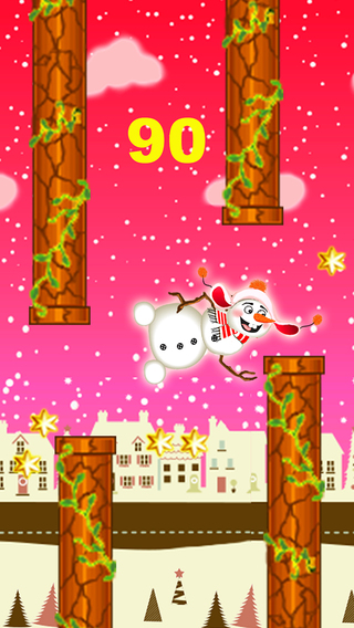 【免費遊戲App】Flappy Snowman - Tap To Fly-APP點子