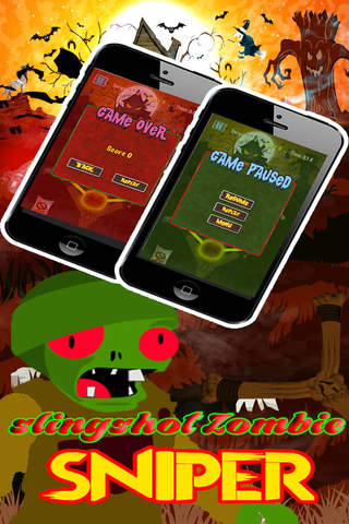 Slingshot Zombie Sniper - Shoot and destroy the walking dead on the scary graveyard screenshot 4