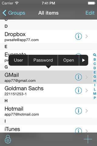 pwSafe - Password Safe compatible Password Manager screenshot 3