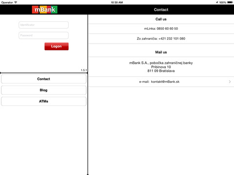 mBank SK for iPad