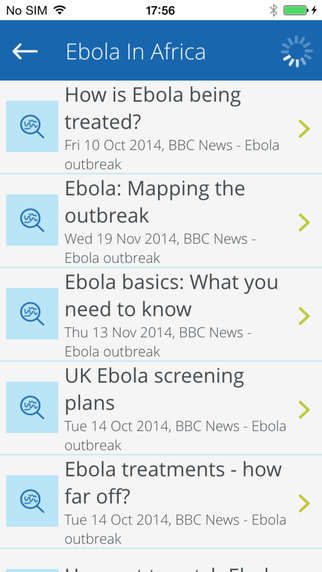 Ebola News Tracker
