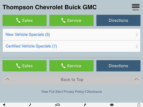 【免費商業App】Thompson Chevrolet Buick-APP點子