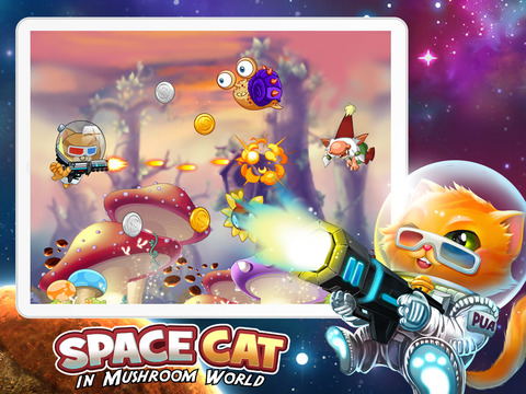 【免費遊戲App】Space Cat in Mushroom World - Free Fun Game for Boys, Girls and Goats-APP點子