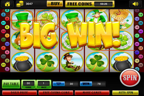 All in Fun Lucky Leprechaun with Gold Mirrorball Slot Machine - Big Jackpot Hit it Craze Casino Pro screenshot 2