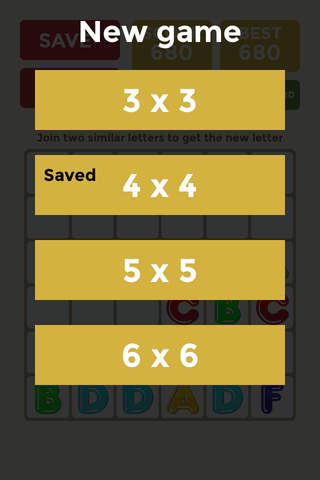 2048 Alphabet Version - Swipe to move ABC tiles like Numbers screenshot 2