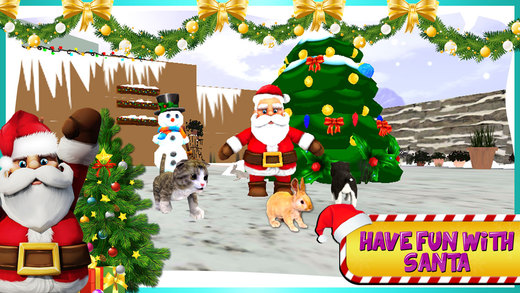 【免費遊戲App】Pet Simulator 3D - Cute Cat and Little Dog Christmas Game to Play in Home Lawn with Santa-APP點子