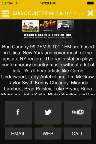 Bug Country 99.7 & 101.1 screenshot 3