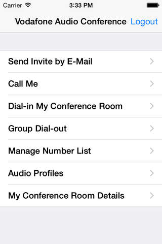 Vodafone Audio Conference screenshot 2