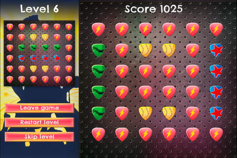 Rockstar Pick - PRO - Slide  Rows And Match Guitar Picks Touch Puzzle Game screenshot 3