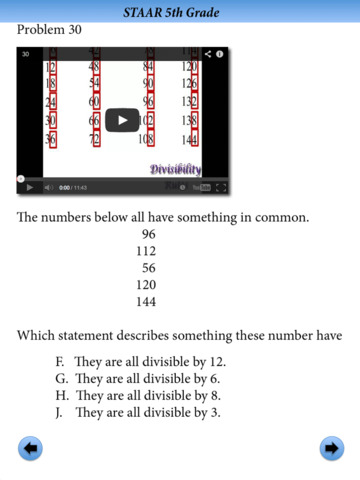 STAAR Fifth Grade Math Part 2 screenshot 3