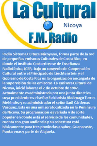 La Cultural Nicoya FM Radio screenshot 3