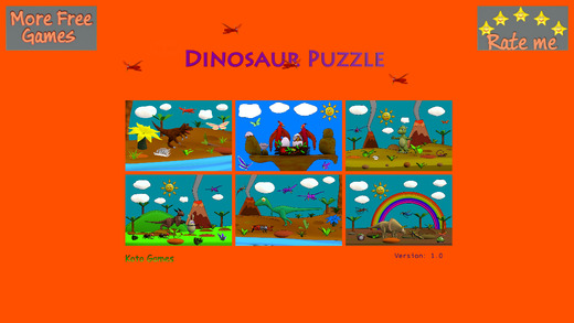 【免費遊戲App】Cartoon Dinosaur Puzzle-APP點子