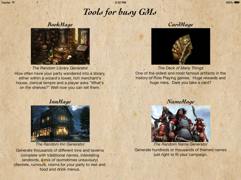 Grimoire tools for busy GMs