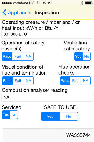 Gas Safety Form UK screenshot 3