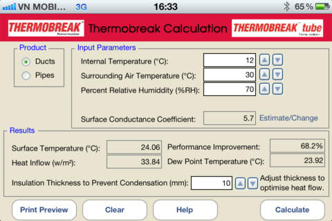 Thermobreak Calculation screenshot 4