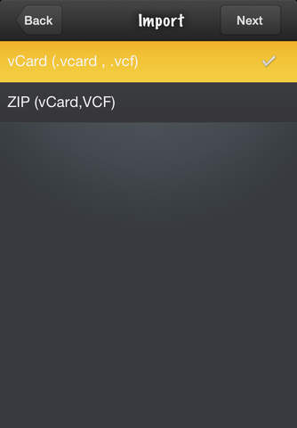 Contacts to vCard Lite screenshot 4
