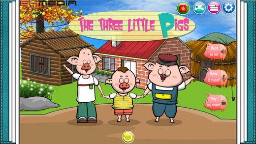 The Three Little Pigs - amazing interactive story and games for kids learning made fun