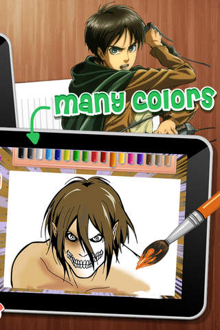 Coloring Book Manga  & Anime Attack on Titan Free! Edition screenshot 2