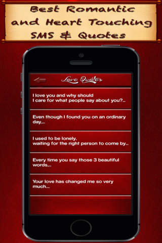 Romantic Heart Says: Love Quotes and SMS screenshot 2