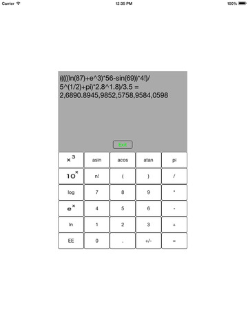 calculator - scientific, student and engineer calculator, for iPad screenshot 2