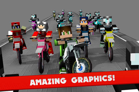 Dirtbike Survival . Block Motorcycles Racing Game screenshot 3