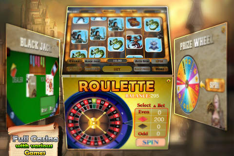 777 Ace of Thrones with Epic Dragon Queen Slot-Machine, Fantasy Blackjack, Castle Rock Roulette, & Archers Spinning Wheel screenshot 2