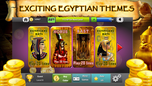 Egyptian Treasure Slots - Casino Frenzy Ceasars Love of Alpha Bonus