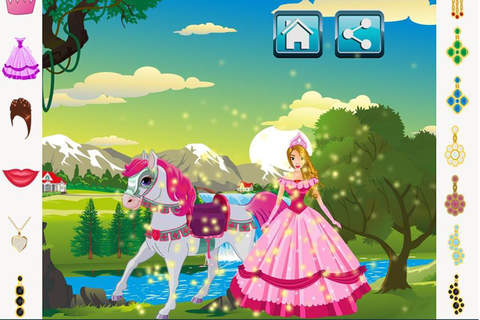 White Horse Princess Dress Up Free screenshot 3