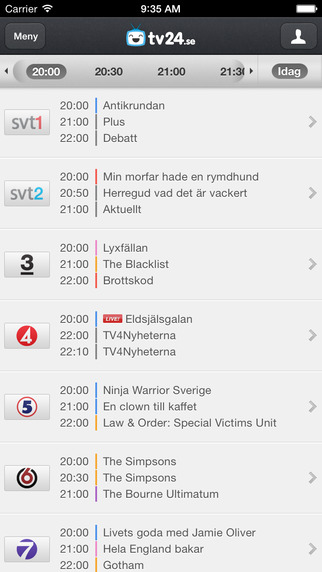 Tvguide Tv24.se - Din tv-tablå