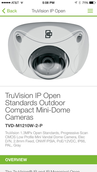 TruVision IP Camera Selector