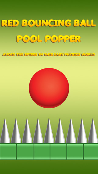 Red Bouncing Ball Pool Popper - Avoid The Spikes In This Easy Physics World