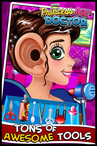 A Little Princess Ear Doctor Surgeon - A Crazy Virtual Casual Queen Care & Surgery Spa Dressup Salon Game Party for Boys & Girls screenshot 2