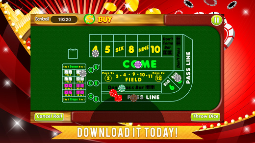 【免費遊戲App】Craps Vegas HD - RPG Random Dice Roller Simulator-APP點子