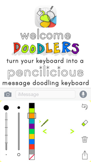 Pencilicious Doodle Message Keyboard